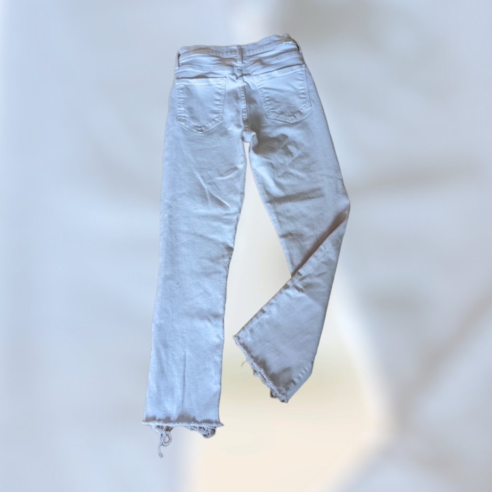 Mother Denim High Waisted Rascal Crop Fray - Picture 4 of 7